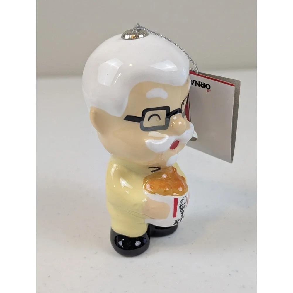 Ruz KFC Bucket of Chicken & Colonel Sanders Christmas Ornaments 4